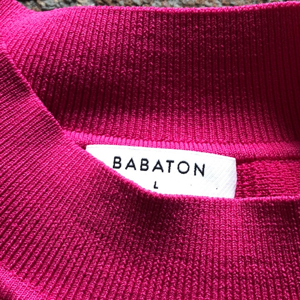 Babaton bodycon Fusia Sculpt Knit Dress large pink - Picture 5 of 11
